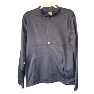 Balanced Collection Purple Half Zip Pullover Medium Kangaroo Pocket soft inside
